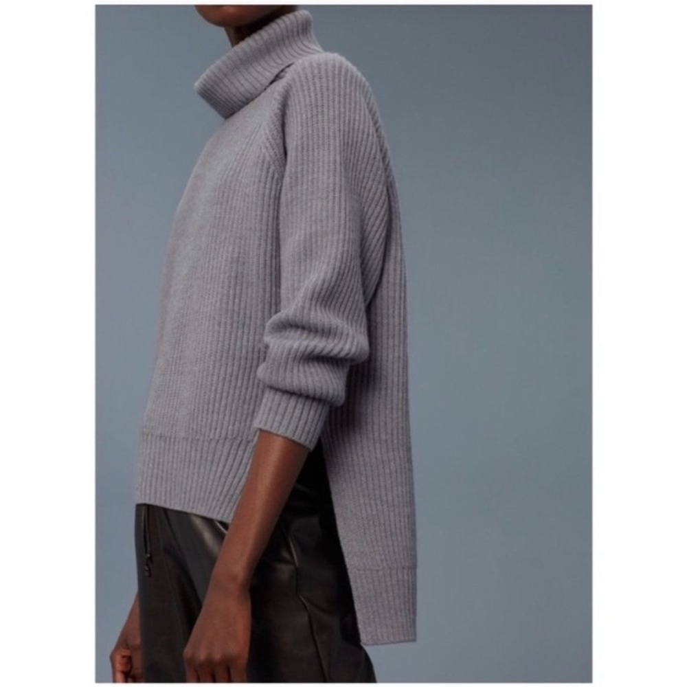 Wilfred Lin merino turtleneck hi lo sweater xs